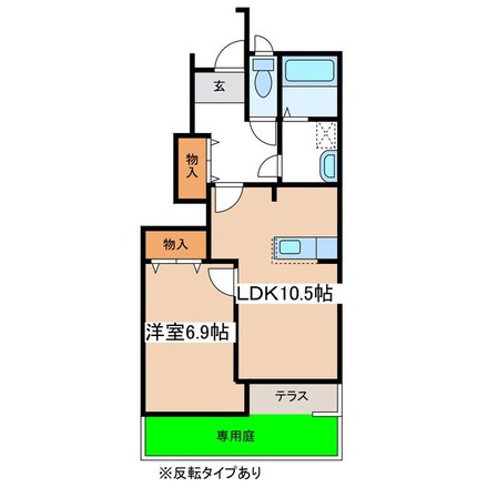 南松本駅 徒歩17分 1階の物件間取画像